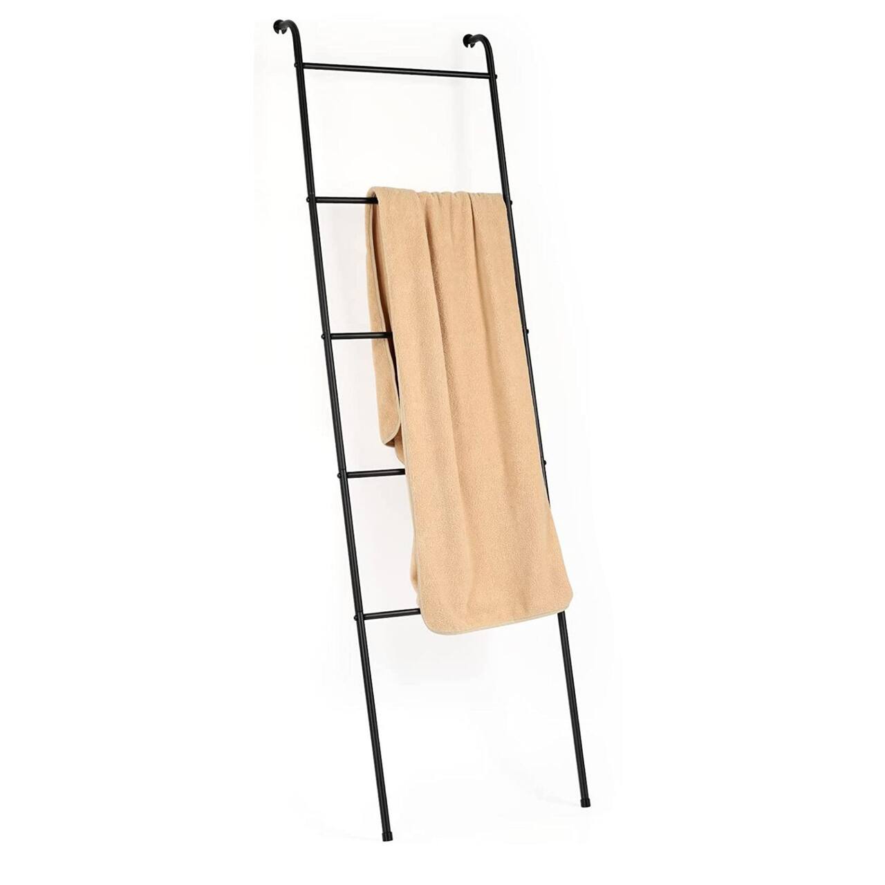 NEX™ 5.5ft. 5-Tier Black Wall-Mounted Metal Blanket and Towel Ladder
